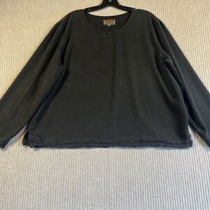 Tianello Top Women's XXL Black Pullover Tencel Basic
